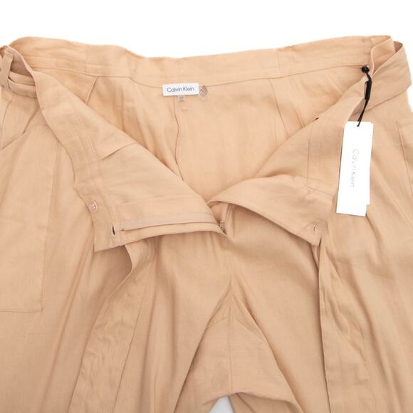Calvin Klein Tan High Waist Belted Cargo Pants Plus Size 20 - Picture 7 of 11